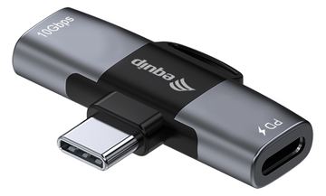 Equip Adapter Usb-C->2xUSB-C 10Gbps Pd 100W Alu. - Adapter von LumaTech