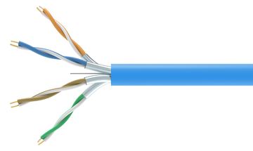 Equip Bulkkabel - 305 m - U/FTP - CAT 6a - halogenfrei, robust - blau (RAL 5012) von LumaTech