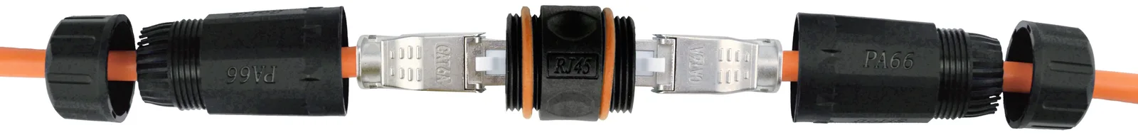 Equip Cat.6 Outdoor RJ45 Inline-Koppler - RJ-45 - RJ-45 - Schwarz - Orange, Ansicht 4