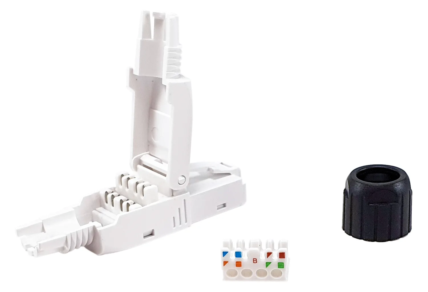 Equip Cat.6 Tool-free RJ45 Stecker - 5 Stück/Set - RJ-45 - Schwarz - Weiß - Männlich - Gerade - Polycarbonat (PC) - Cat6, Ansicht 2