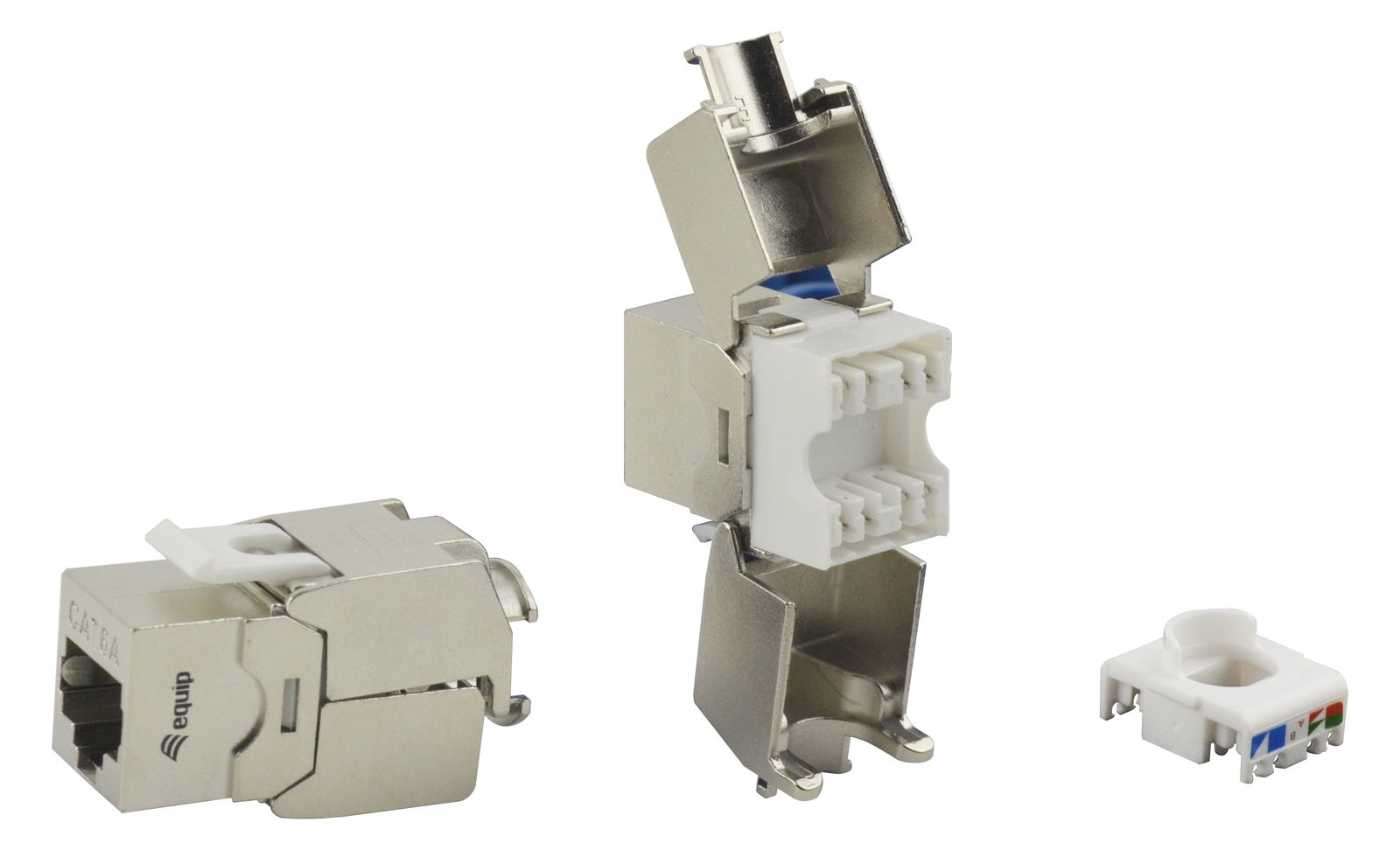 Equip Cat.6A abgeschirmter Keystone Jack werkzeugfrei - Flach - Silber - RJ-45 - LSA - Weiblich - 23/26