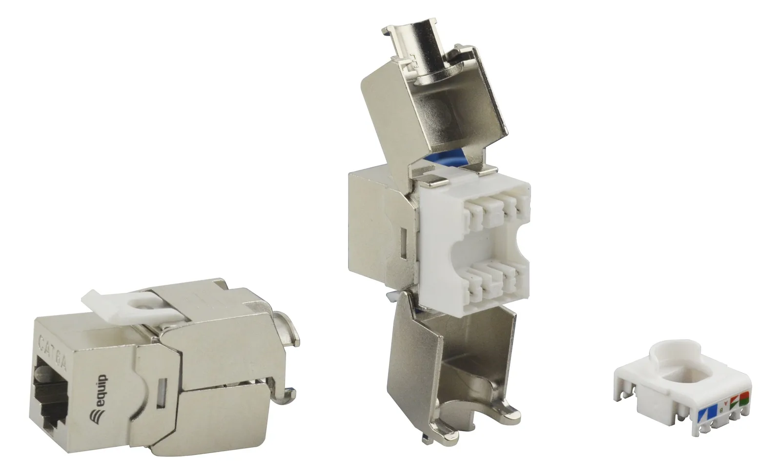 Equip Cat.6A abgeschirmter Keystone Jack werkzeugfrei - Flach - Silber - RJ-45 - LSA - Weiblich - 23/26, Ansicht 2