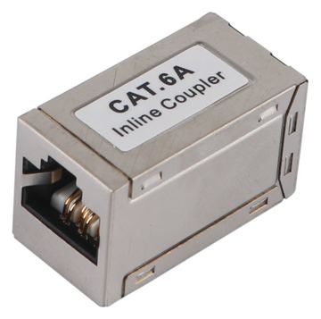 Equip Cat.6A geschirmter modularer Inline-Koppler - RJ-45 - RJ-45 - Silber von LumaTech