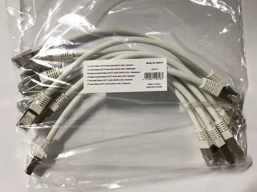 Equip Cat.6A Platinum S/FTP Patchkabel - Weiss - 0.25m - 10pcs/set - 0,25 m - Cat6a - S/FTP (S-STP) - RJ-45 - Weiß, Ansicht 3