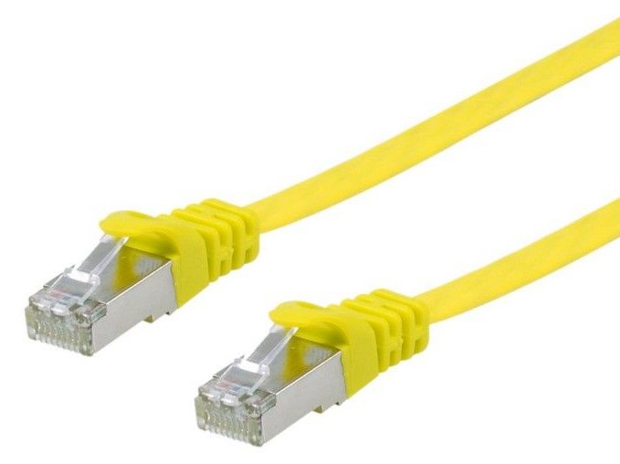 Equip Cat.6A U/FTP Flat Patchkabel - 1m - Gelb - 1 m - Cat6a - U/FTP (STP) - RJ-45 - RJ-45 - Gelb