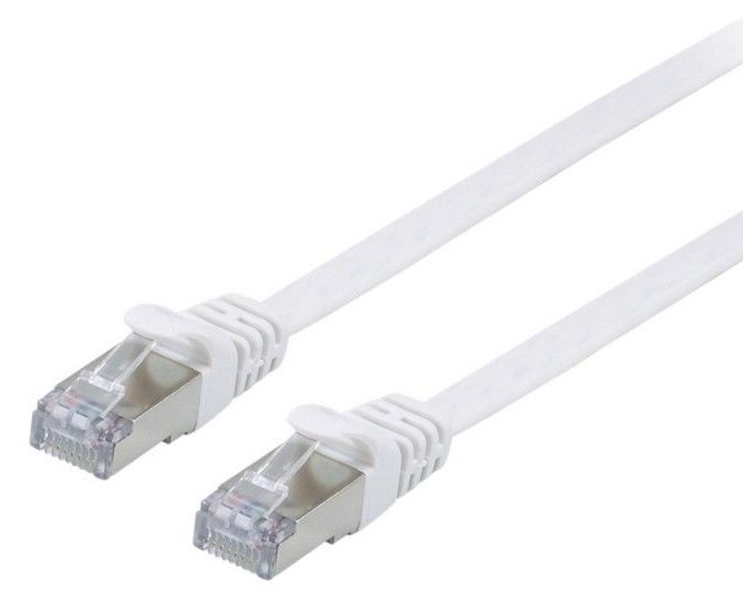 Equip Cat.6A U/FTP Flat Patchkabel - 2.0m - Weiß - 2 m - Cat6a - U/FTP (STP) - RJ-45 - RJ-45 - Weiß