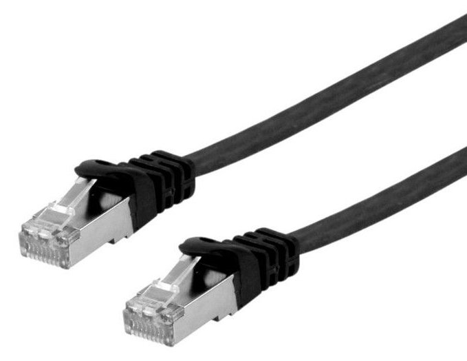 Equip Cat.6A U/FTP Flat Patchkabel - 3m - Schwarz - 3 m - Cat6a - U/FTP (STP) - RJ-45 - RJ-45 - Schwarz