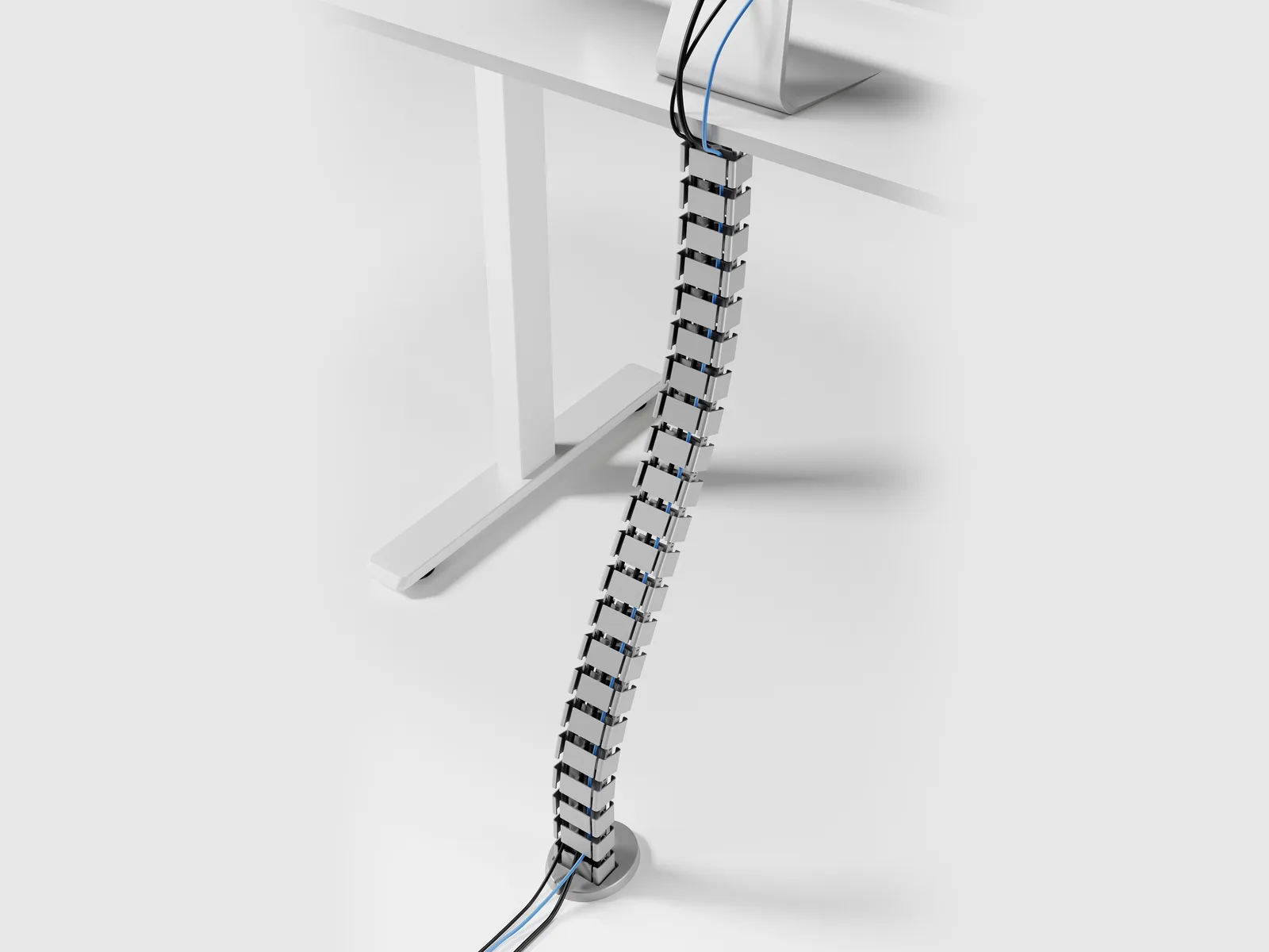 Equip Deluxe-Kabelführungsrücken - Grau - Kabelmuffe - Tisch/Bank - ABS Synthetik - Aluminium - Grau, Ansicht 4