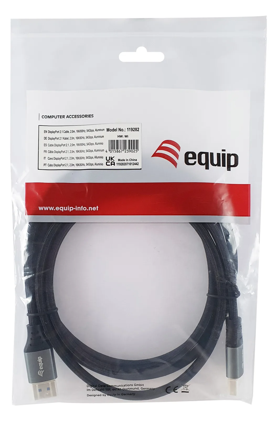 Equip DisplayPort-Kabel - DisplayPort 2.1 (M), Ansicht 3