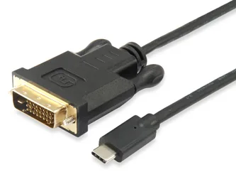 Equip Externer Videoadapter - USB-C - DVI - Schwarz, Ansicht 2