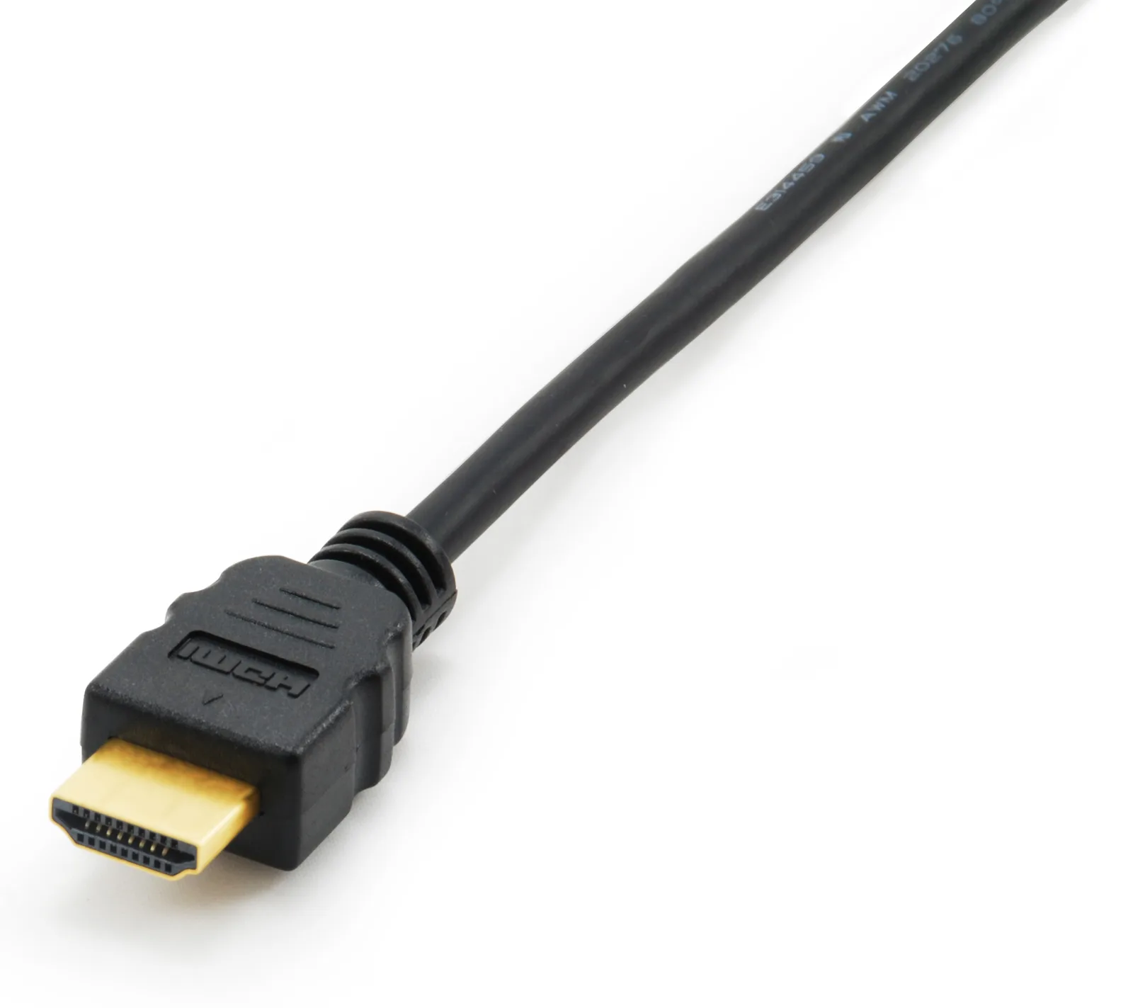 Equip Highspeed - HDMI-Kabel mit Ethernet - HDMI männlich zu HDMI männlich - 1.8 m - Schwarz - Support von 4K 30 Hz, Ansicht 3