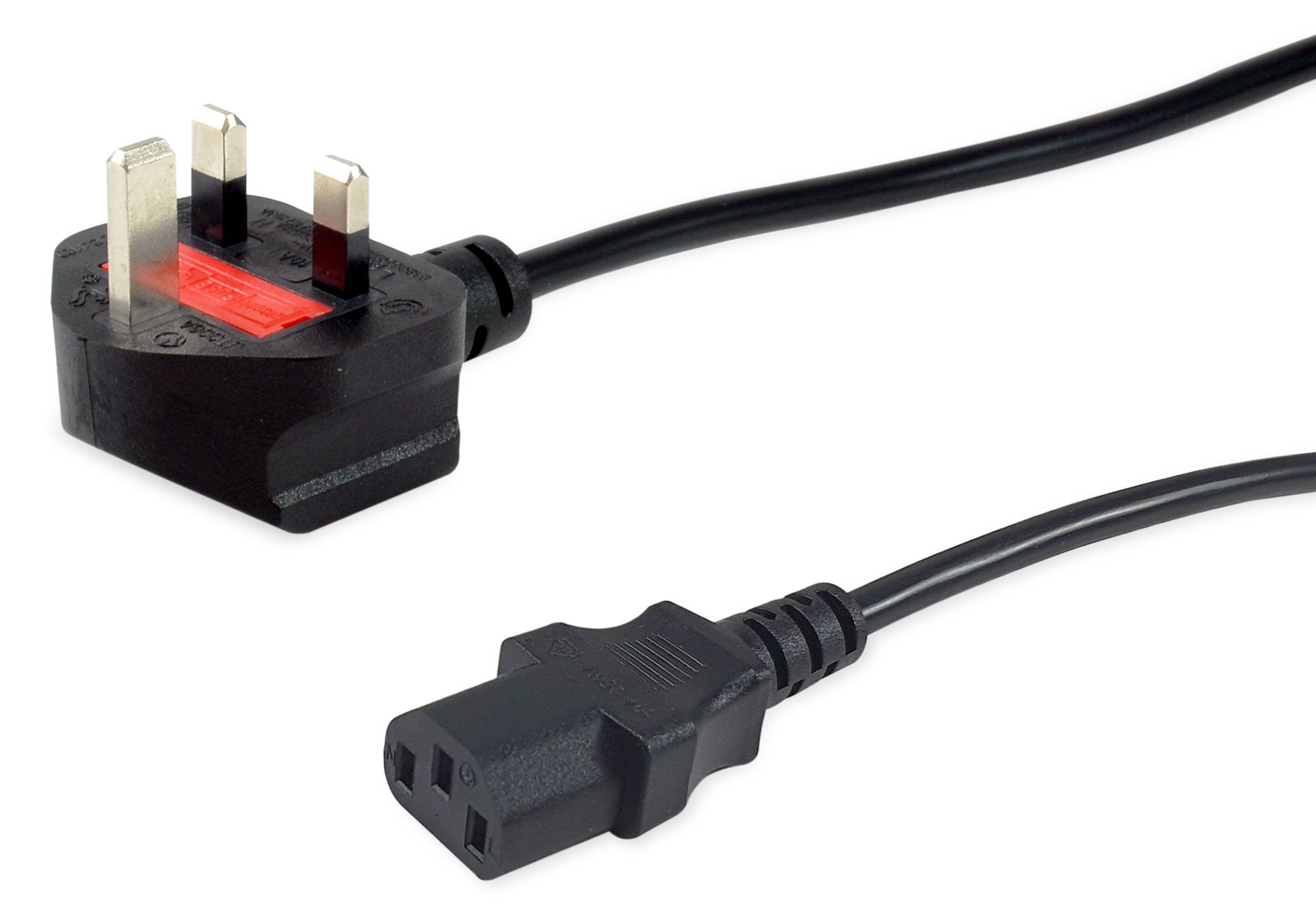 Equip IEC-Stromkabel UK-BS1363 -> C13 St/Bu schwarz - Strom/Netzteil - 5 m
