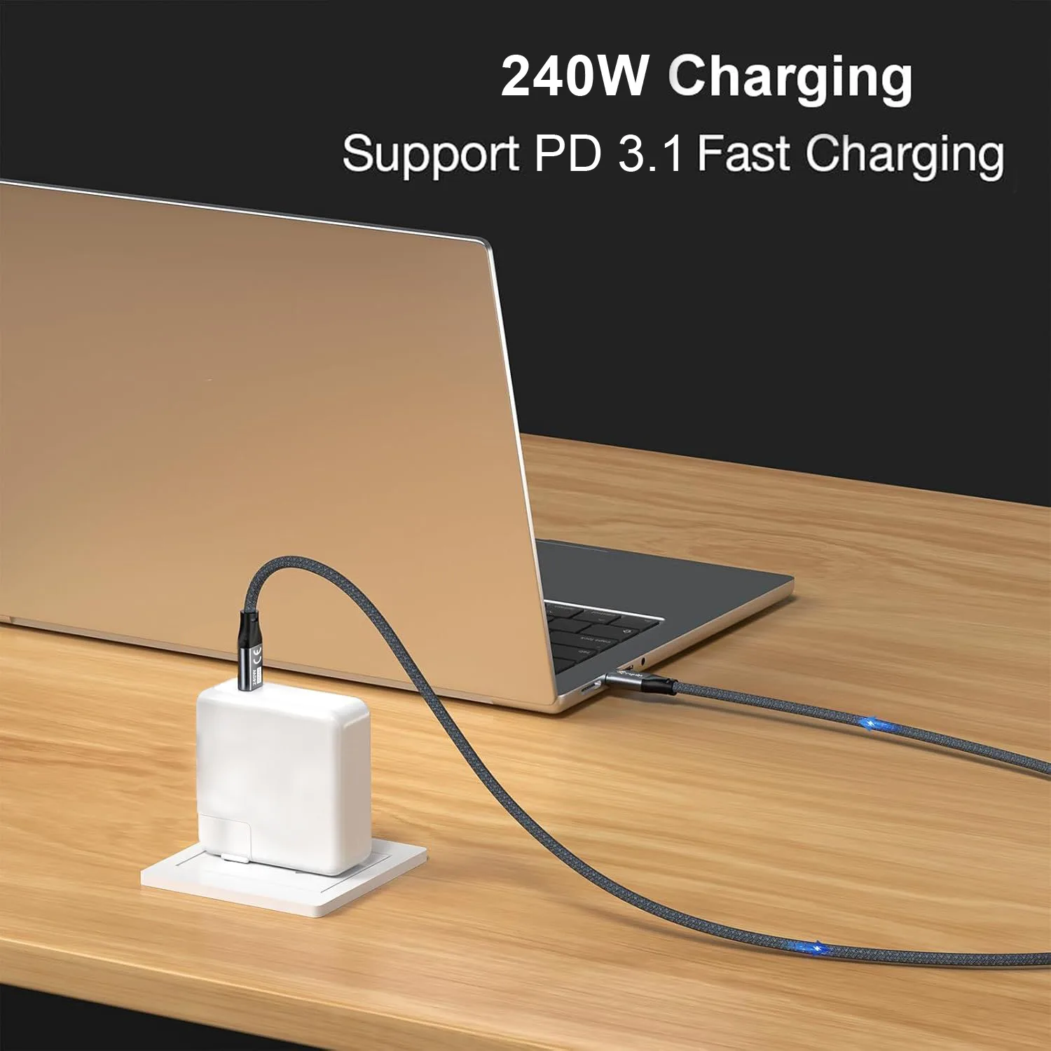 Equip Kabel Usb-C3.2->C Gen2x2 PD 240W St/St schwarz - - Digital/Daten - Kabel - Digital/Daten, Ansicht 2