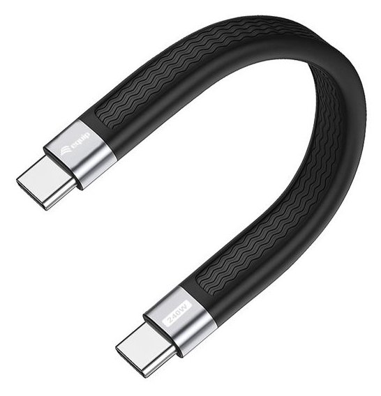 Equip Kabel USB-C4.0->C Gen3 PD240W Fl. St/St schwarz - Kabel - Digital/Daten von LumaTech