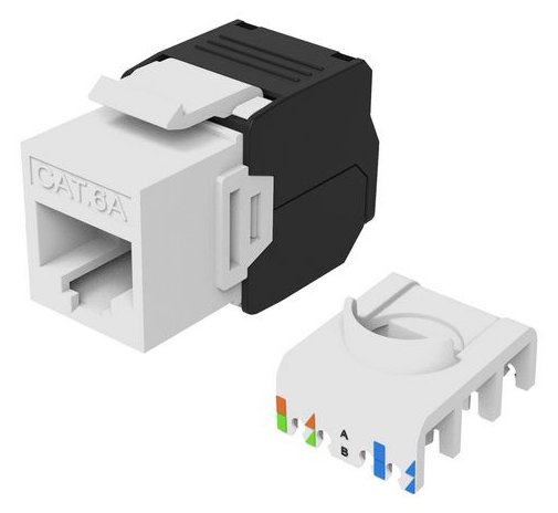 Equip Keystone Buchse ungeschirmt Cat6A LSA wzf.8Stk ws von LumaTech