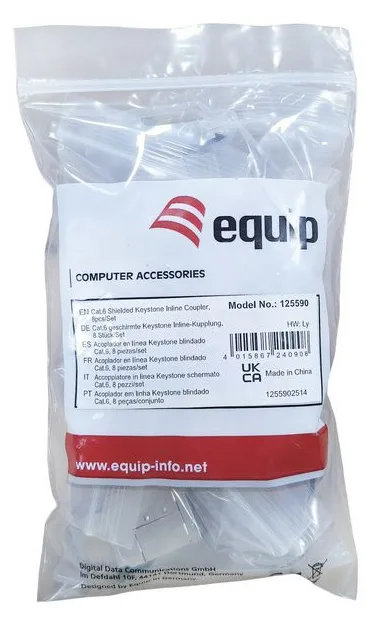 Equip Keystone-Koppler geschirmt Cat6 2xRJ45 8Stk sil, Ansicht 2