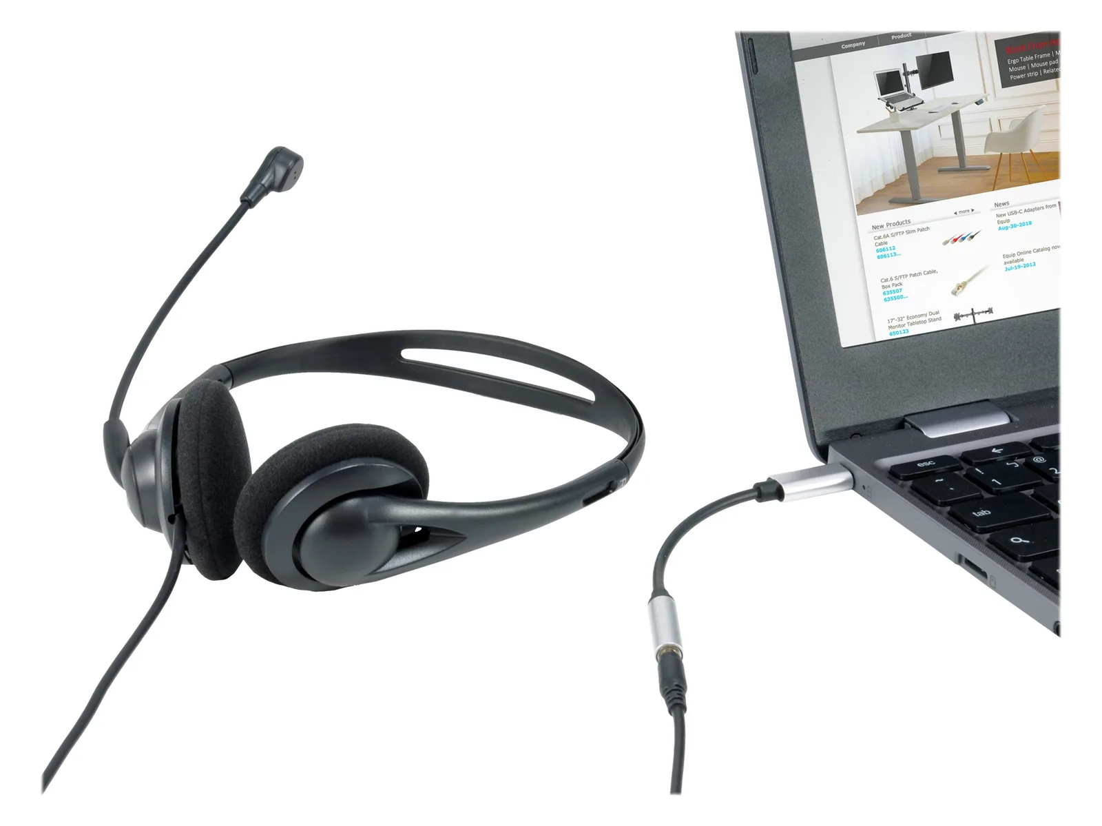 Equip Life - Audio-Adapter - 24 pin USB-C männlich zu mini-phone stereo 3.5 mm weiblich, Ansicht 3