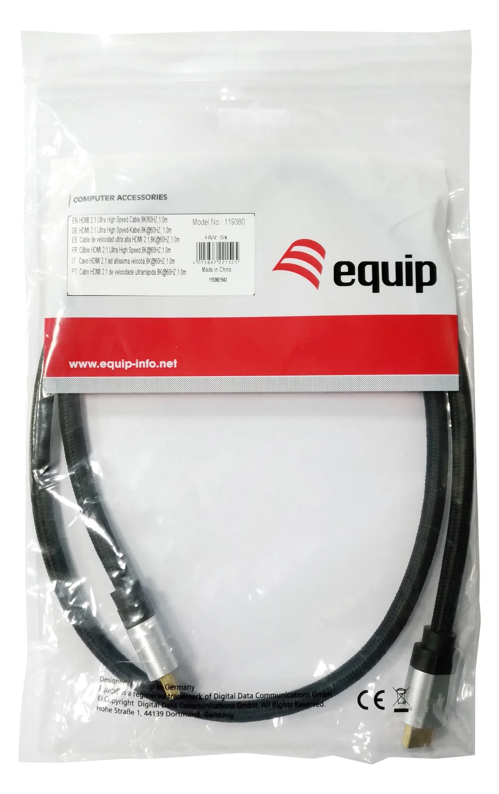 Equip Life - Ultra High Speed - HDMI-Kabel mit Ethernet, Ansicht 4