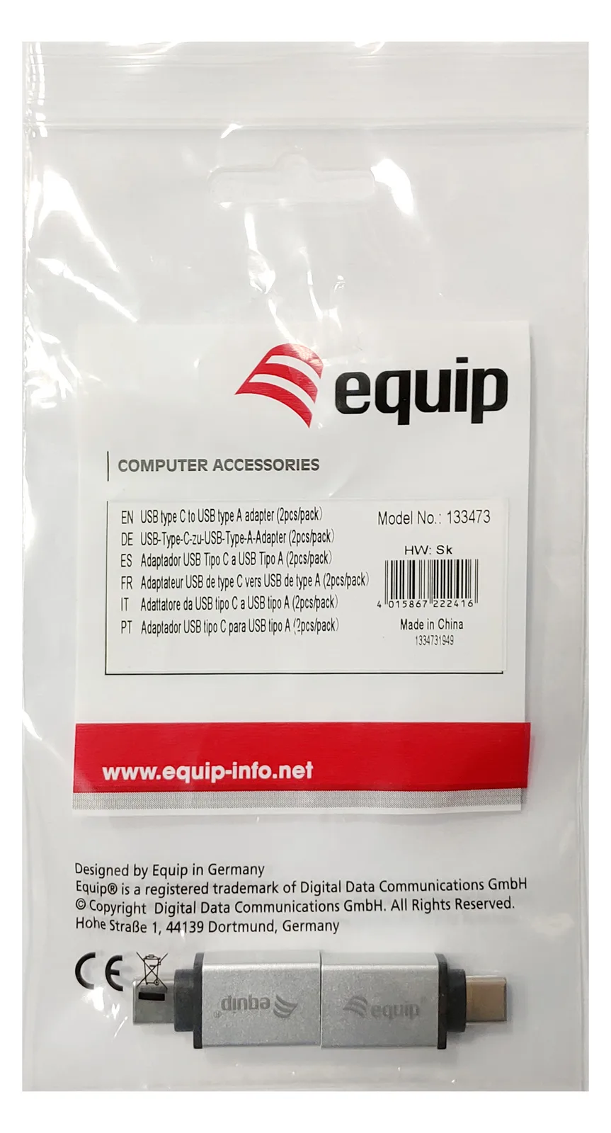 Equip Life - USB-Adapter - 24 pin USB-C (M), Ansicht 2
