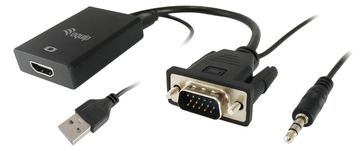 Equip Life - Videoadapter - HD-15 (VGA), mini-phone stereo 3.5 mm, USB (nur Strom) von LumaTech
