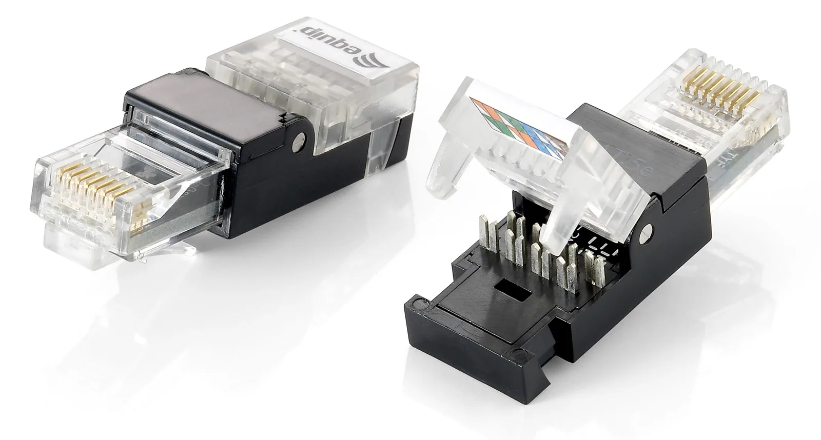 Equip Netzwerkanschluss - RJ-45 (M) - CAT 6 - Schwarz (Packung mit 2), Ansicht 2