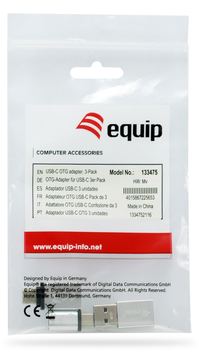 Equip OTG-Adapter für USB-C 3er Pack - USB C - USB C - USB A - USB A - Micro-USB - USB C - Silber von LumaTech