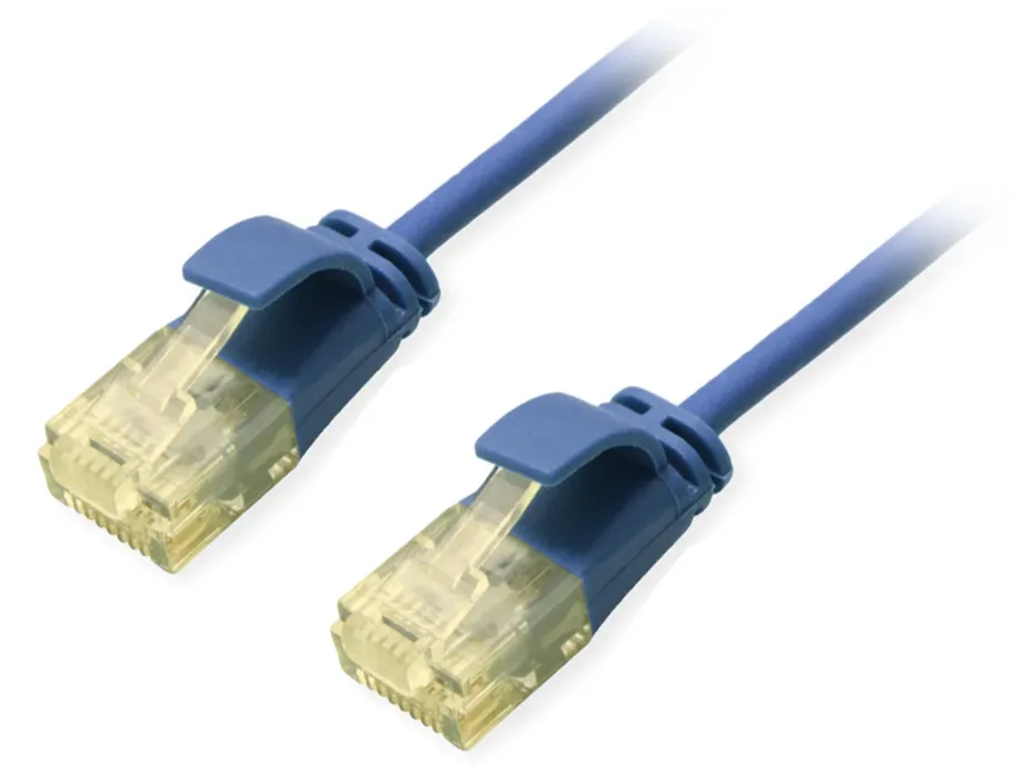 Equip Patchkabel Cat6A Slim U/UTP 2xRJ45 blau LSZH Polybeutel - Netzwerk - CAT 6a, Ansicht 2