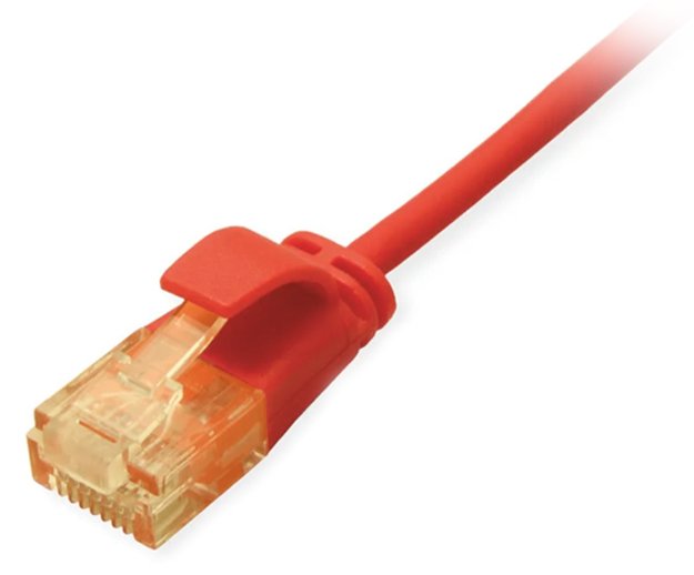Equip Patchkabel Cat6A Slim U/UTP 2xRJ45 rot LSZH Polybeutel - Netzwerk - CAT 6a