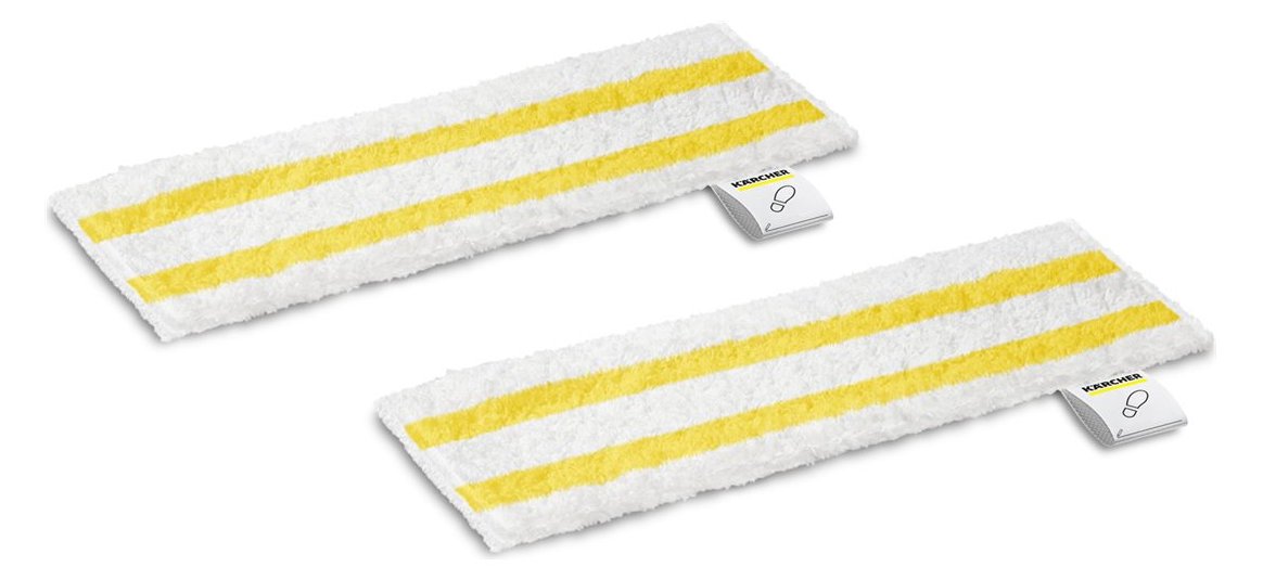 Kärcher Universal floor cloth set EasyFix - Einmal-Wischtusch - Weiß - Gelb - 2 Stück(e) - 115 mm - 345 mm - 10 mm