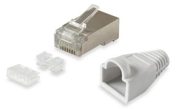 Equip Pro - Netzwerkanschluss - RJ-45 (M) - abgeschirmt - CAT 6 - durchsichtig (Packung mit 100) von LumaTech