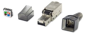 Equip Pro - Netzwerkanschluss - RJ-45 (M) - S/FTP - CAT 6a - durchsichtig (Packung mit 5) von LumaTech