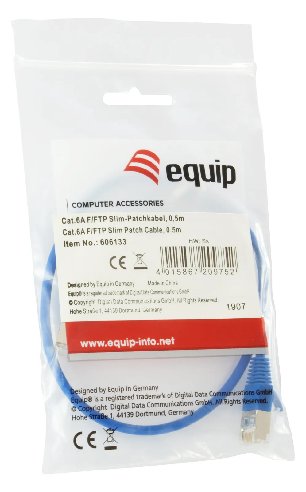 Equip Slim - Patch-Kabel - RJ-45 (M) zu RJ-45 (M), Ansicht 2