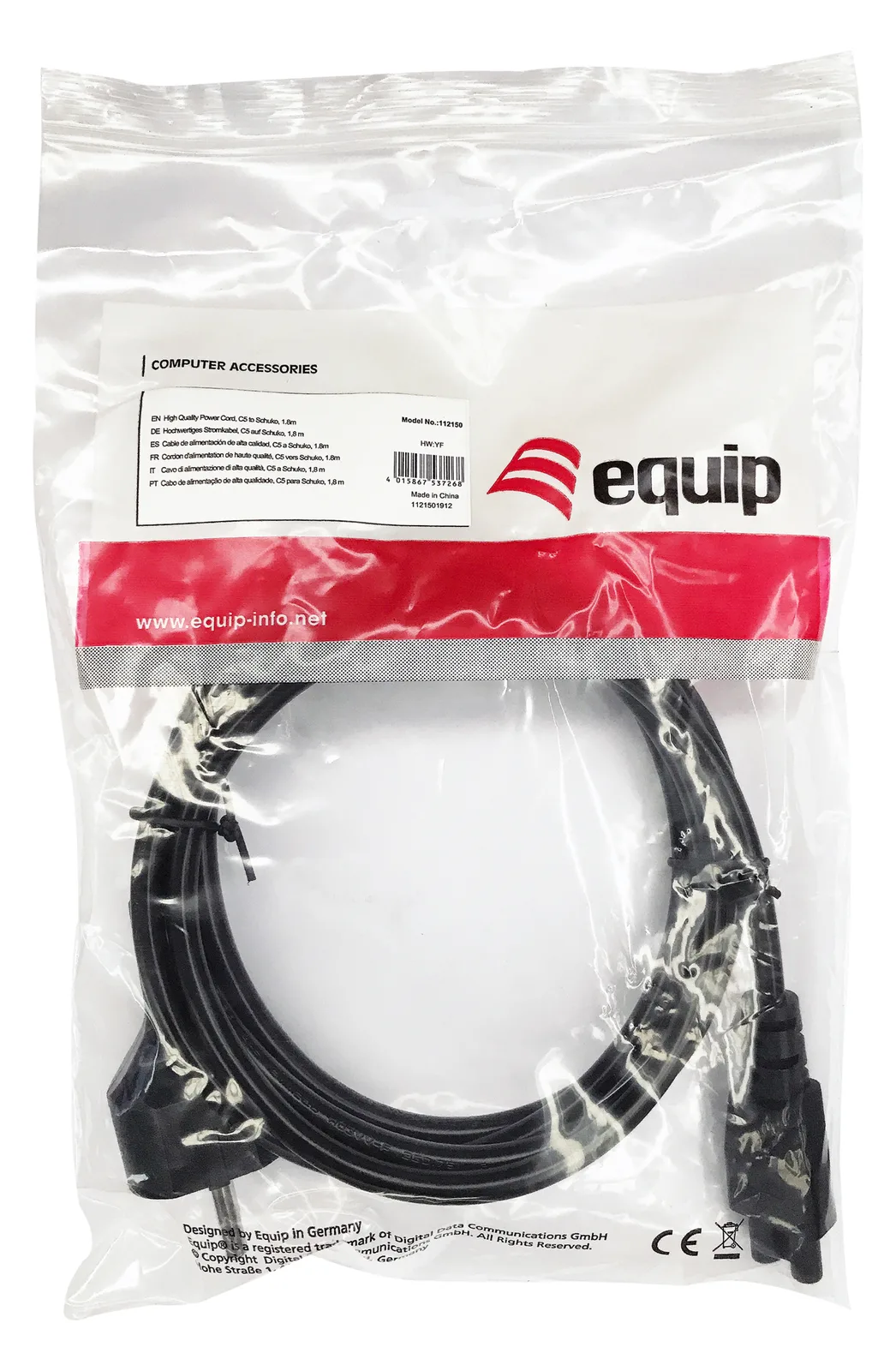 Equip Stromkabel - 1.8 m - Europa, Ansicht 4