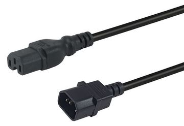 Equip Stromkabel C14 ->C15 St/Bu schwarz - Strom/Netzteil von LumaTech