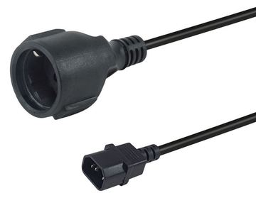 Equip Stromkabel C14 ->CEE 7/3 St/Bu schwarz - Strom/Netzteil - 0,25 m von LumaTech