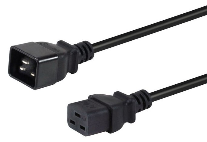 Equip Stromkabel C20 ->C19 St/Bu schwarz - Strom/Netzteil - 1,8 m