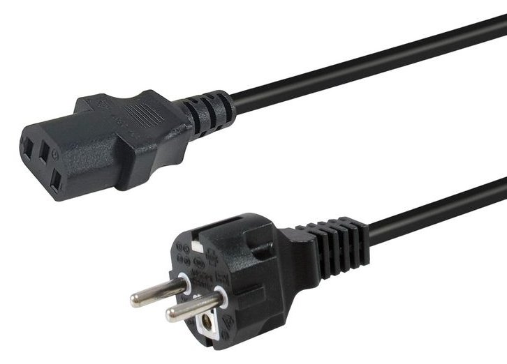 Equip Stromkabel CEE 7/7 ->C13 St/Bu schwarz PVC - Strom/Netzteil - 1,8 m