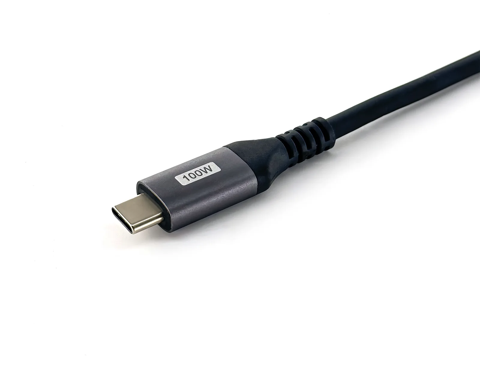 Equip USB 2.0 C auf C 90° abgewinkeltes Kabel - Stecker/Stecker - 1,0 m - 100 W mit Emark-Chip - 1 m - Schwarz, Ansicht 4