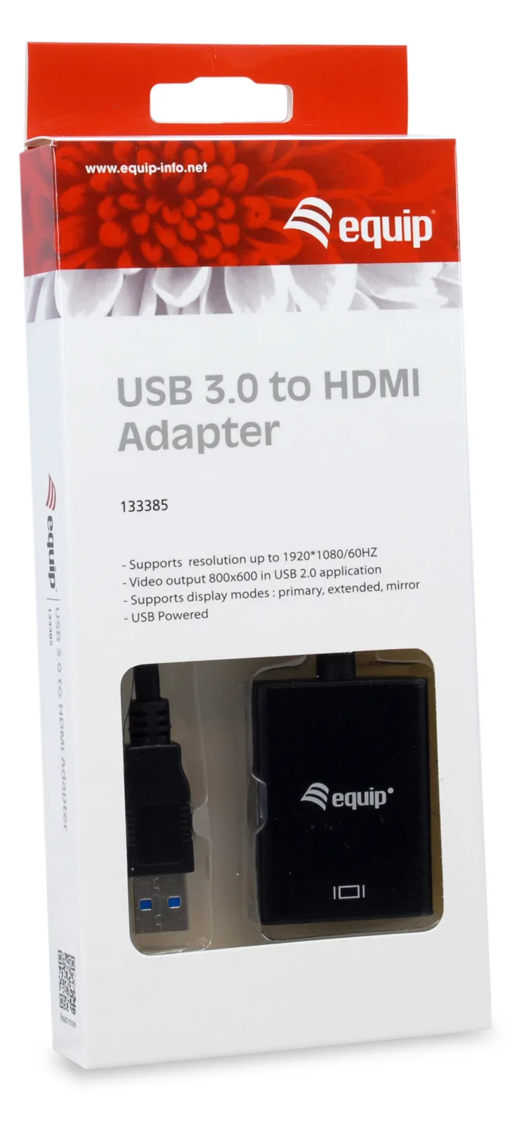 Equip USB 3.0 auf HDMI Adapter - 3.2 Gen 1 (3.1 Gen 1) - USB Typ-A - HDMI-Ausgang - 1920 x 1080 Pixel, Ansicht 2