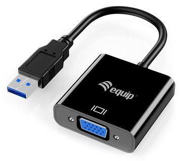 Equip USB 3.0 auf VGA Adapter - 3.2 Gen 1 (3.1 Gen 1) - USB Typ-A - VGA-Ausgang (D-Sub) - 1920 x 1080 Pixel von LumaTech