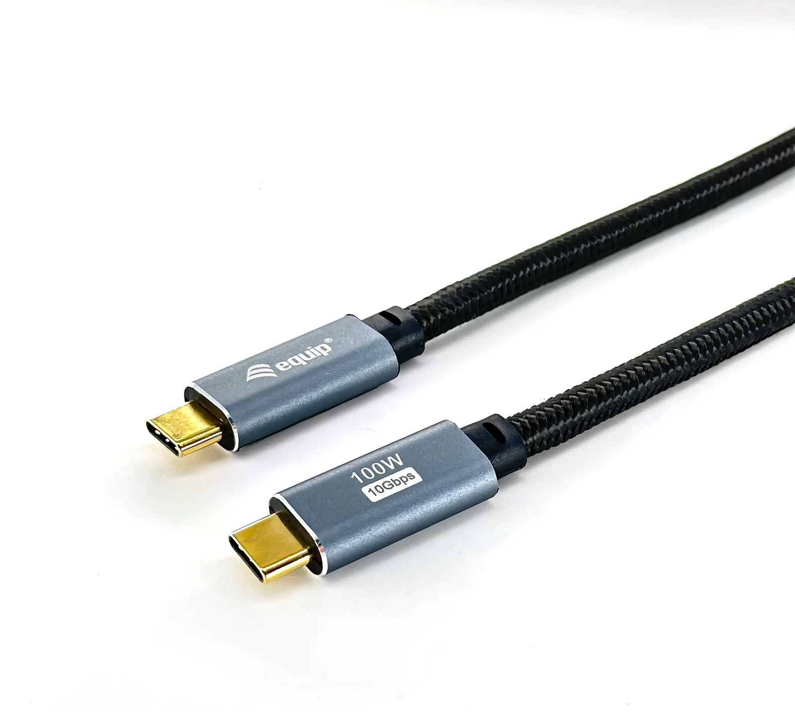 Equip USB 3.2 Gen 2 C-auf-C-Kabel - Stecker/Stecker - 2,0 m - 5 A - PD 100 W - 4K/60 Hz - 10 Gbit/s - 2 m  - Schwarz, Ansicht 3