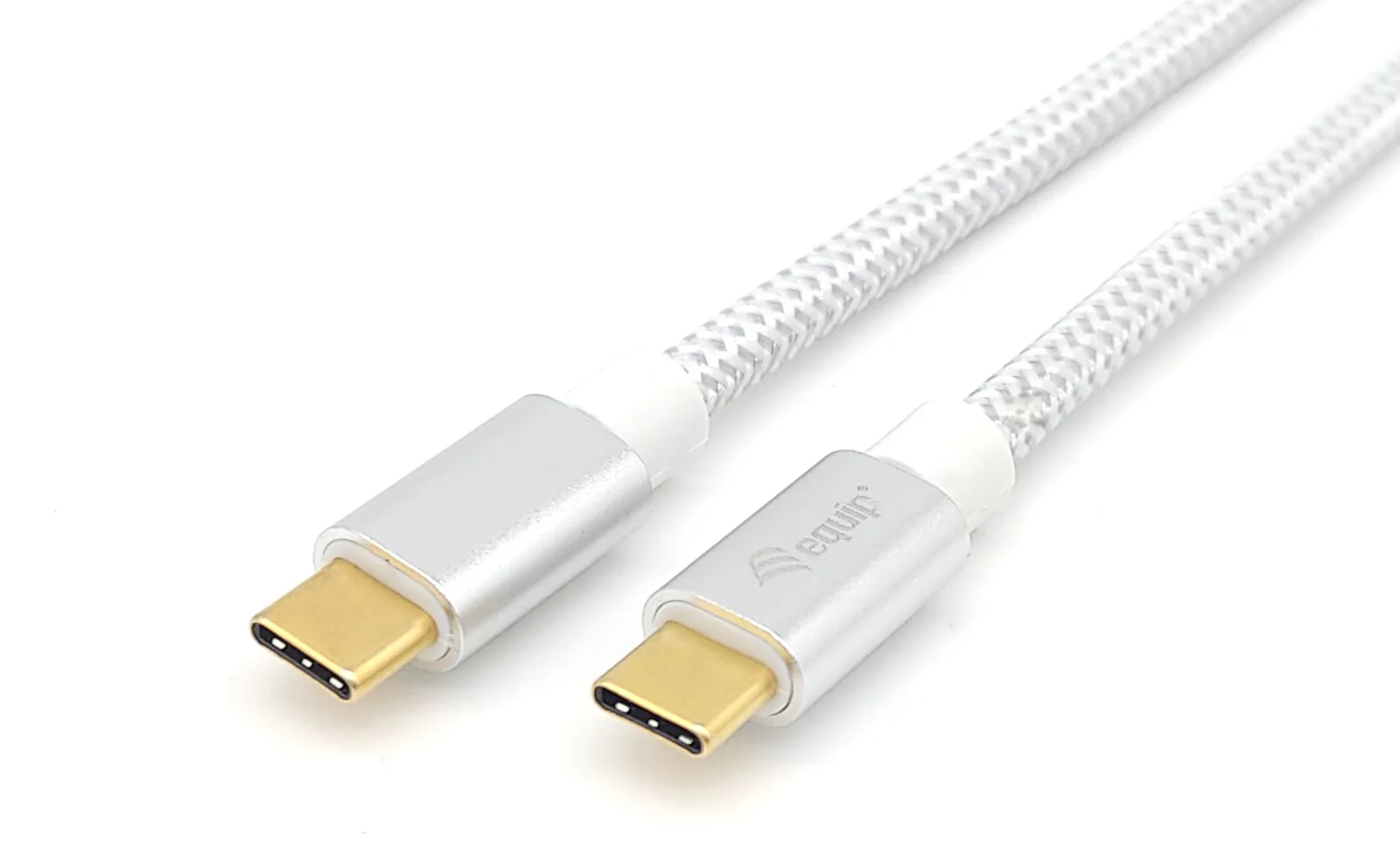 Equip USB 3.2 Gen 2 C-auf-C-Kabel - Stecker/Stecker - 2,0 m - 5 A - PD 100 W - 4K/60 Hz - 10 Gbit/s - 2 m - Weiß, Ansicht 2