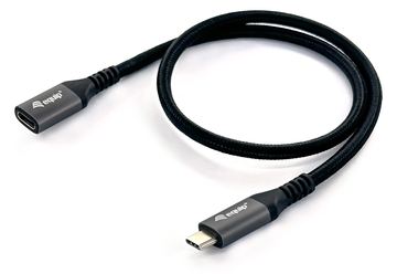 Equip USB 3.2 Gen 2 C-auf-C-Verlängerungskabel - M/F - 0,5 m - 4K/60 Hz - 10 Gbit/s - 0,5 m - Schwarz von LumaTech