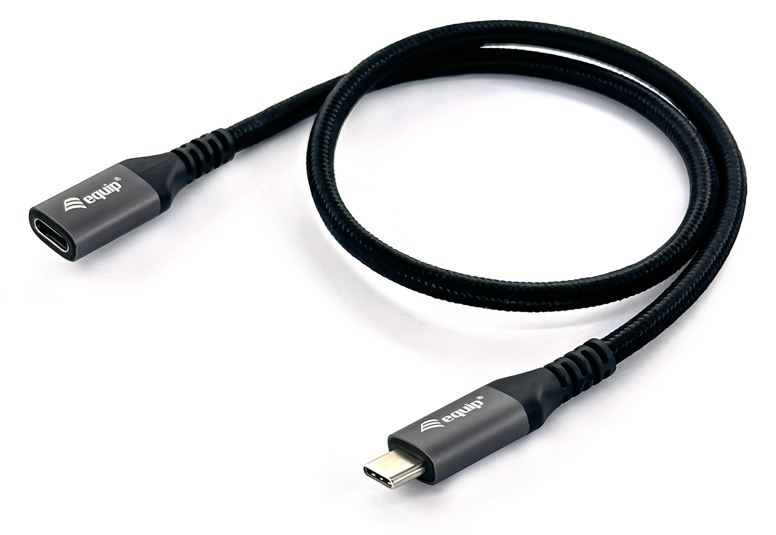 Equip USB 3.2 Gen 2 C-auf-C-Verlängerungskabel - M/F - 0,5 m - 4K/60 Hz - 10 Gbit/s - 0,5 m - Schwarz von LumaTech