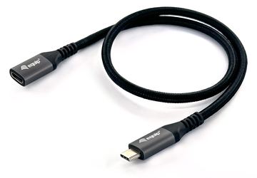 Equip USB 3.2 Gen 2 C-auf-C-Verlängerungskabel - M/F - 1,0 m - 4K/60 Hz - 10 Gbit/s - 1 m - Schwarz von LumaTech