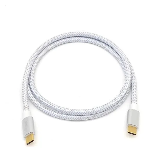 Equip USB 3.2 Gen 2 Typ C Kabel - M/M - 0.5m - 5A - 0,5 m - USB C - USB C - USB 3.2 Gen 2 (3.1 Gen 2) - Silber - Weiß, Ansicht 4