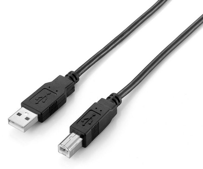 Equip USB Kabel 2.0 A-B St/St schwarz Polybeutel - Kabel - Digital/Daten von LumaTech