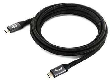 Equip USB4 Gen 2x2 C-auf-C-Kabel - Stecker/Stecker - 2.0 m - 4K/60 Hz - 20 Gbit/s - PD 100 W - 2 m - Schwarz von LumaTech