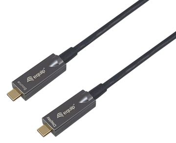 Equip USB-C Aktives optisches Kabel - M/M - 5.0m - PD 60W - 4K/60Hz - 10Gbps - Video+Data+PD - 5 m - 10 Gbit/s - Schwarz von LumaTech