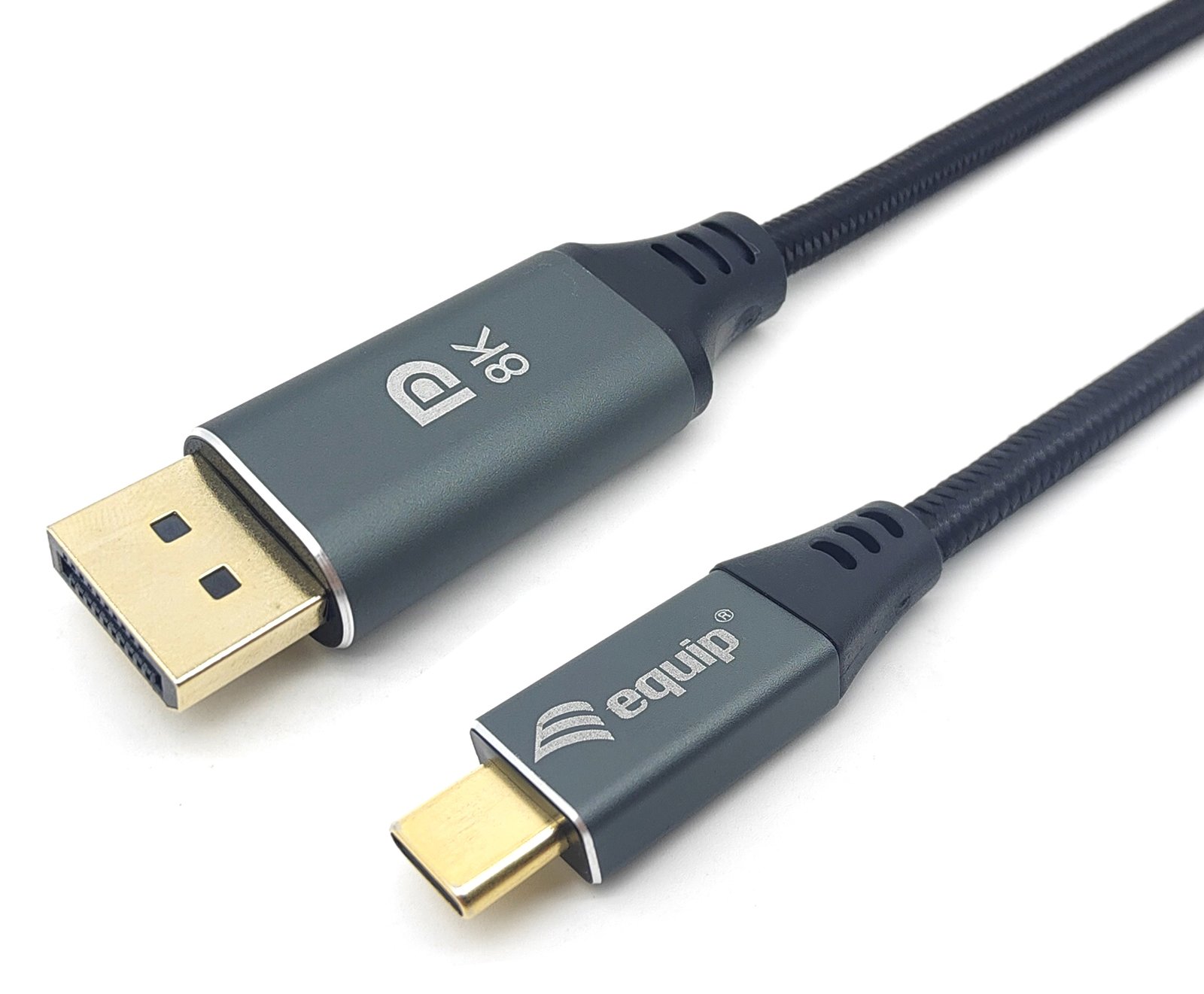 Equip USB-C-zu-DisplayPort-Premium-Kabel - M/M - 1.0 m - 8K/60 Hz - 1 m - USB Typ-C - DisplayPort - Männlich - Gerade
